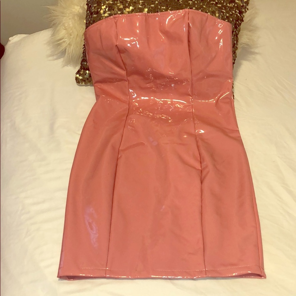 Latex Bodycon Mini Dress